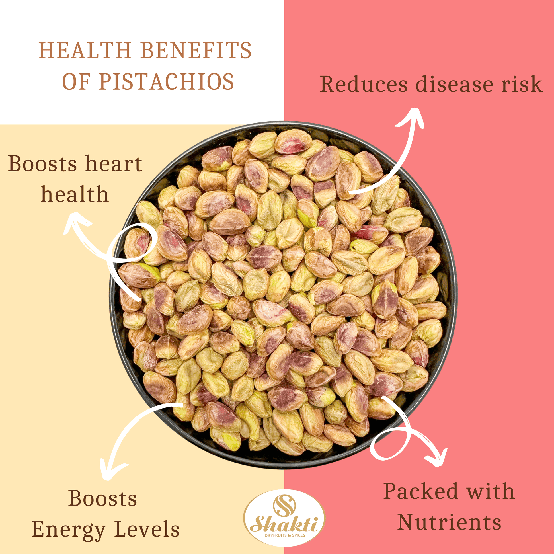 Plain Pistachios Medium - Shakti Dry Fruits