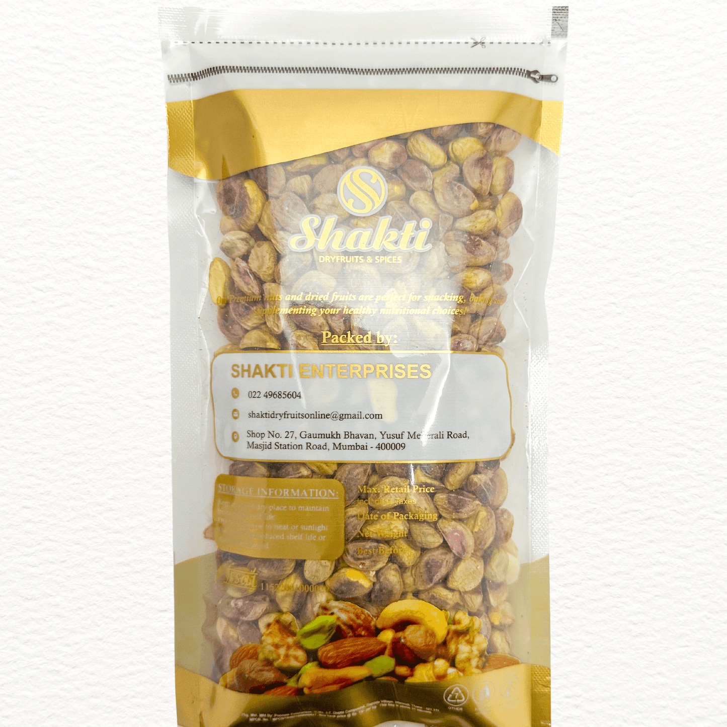 Plain Pistachios Medium - Shakti Dry Fruits