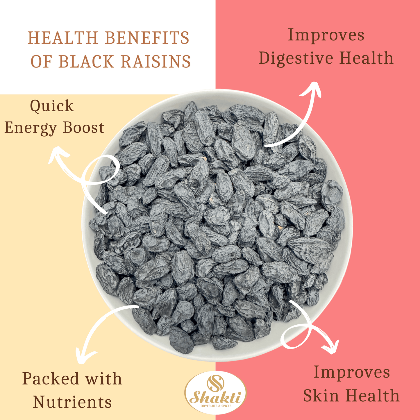 Black Raisins Big (Seed) - Shakti Dry Fruits