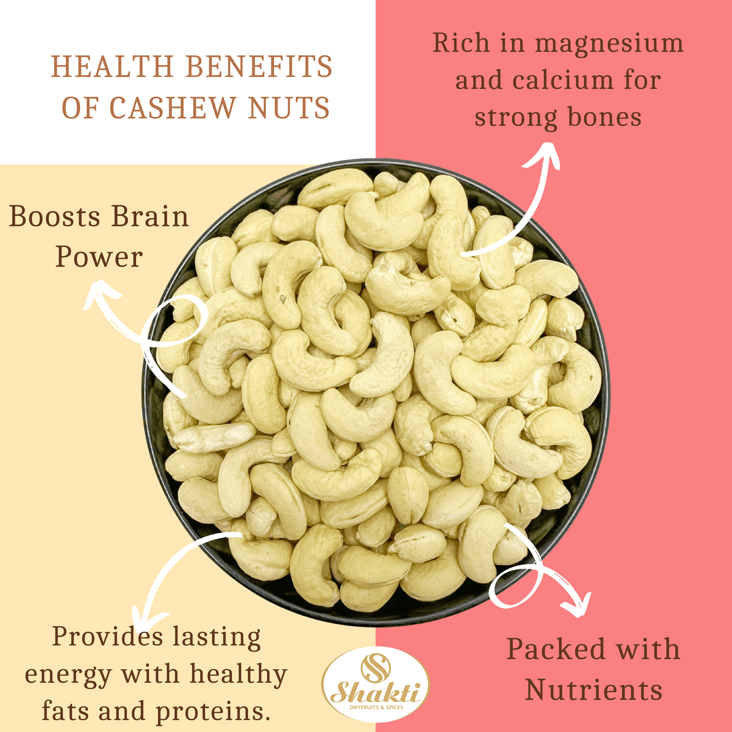 Cashew Nuts Medium - Shakti Dry Fruits
