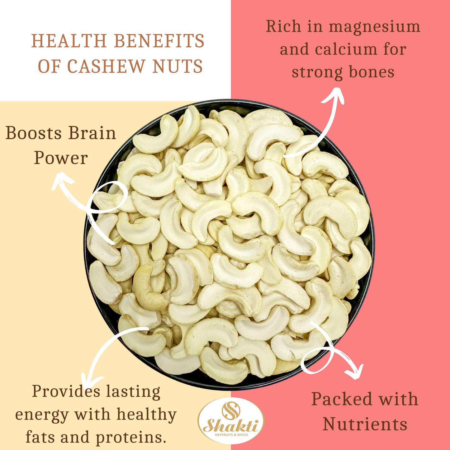 Cashew Nuts Two Pieces